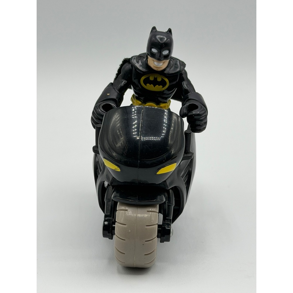 Batman Action Figure with Batcycle Motorcycle Toy DC Comics Black 4 Inch - Picture 3 of 16